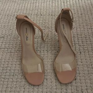 TAN CLEAR HEELS